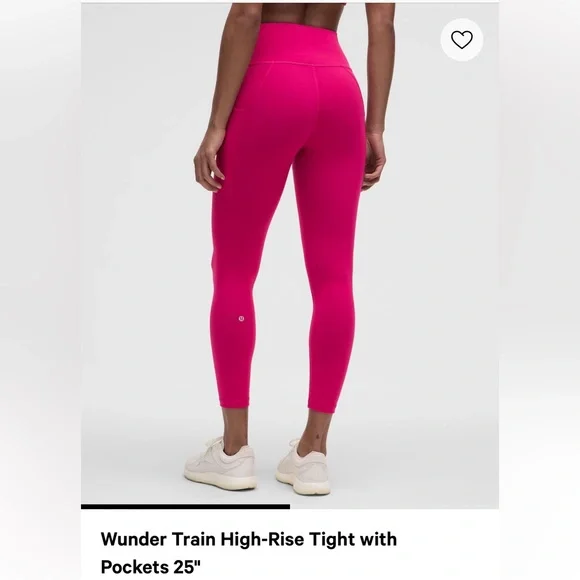NWOT Lululemon Wunder Train High Rise Legging with Pockets, 25”, 6, Lavender - Picture 3 of 6
